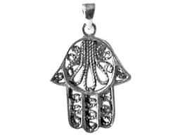 Colgante Mano Fatima Plata Fina 925 Plateado TALLA UNICA