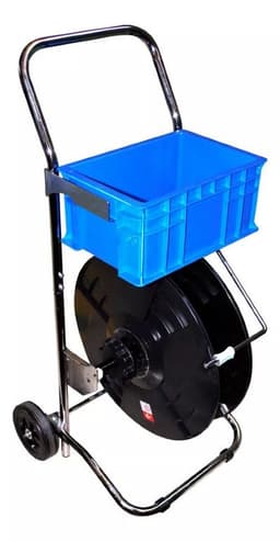 Dispensador para Zuncho PP con alma de 200mm cruedas y bandeja