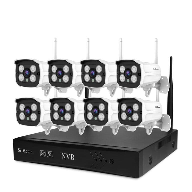 KIT NVR IP WIFI 8 Camaras Full HD 2MP Sricam NVS001