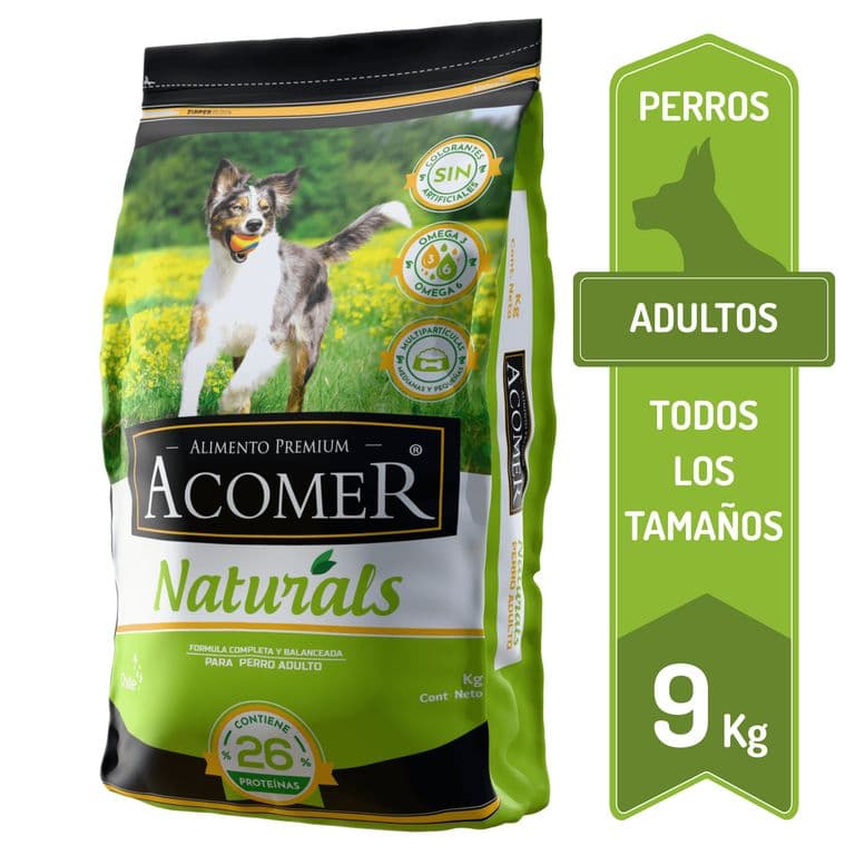 Alimento Acomer Naturals perro adulto 9Kg