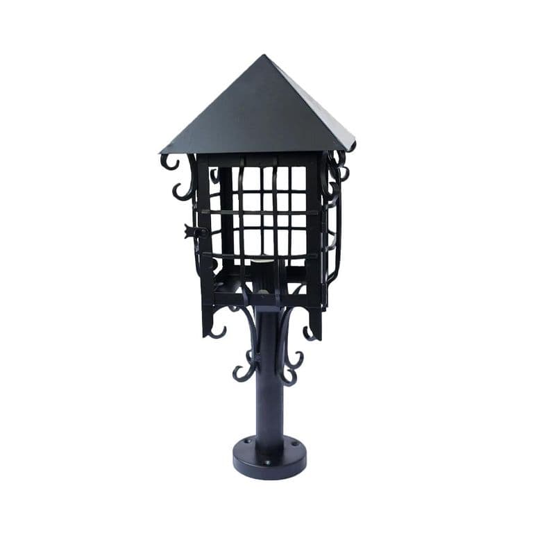 FAROL COLONIAL PILASTRA - Negro