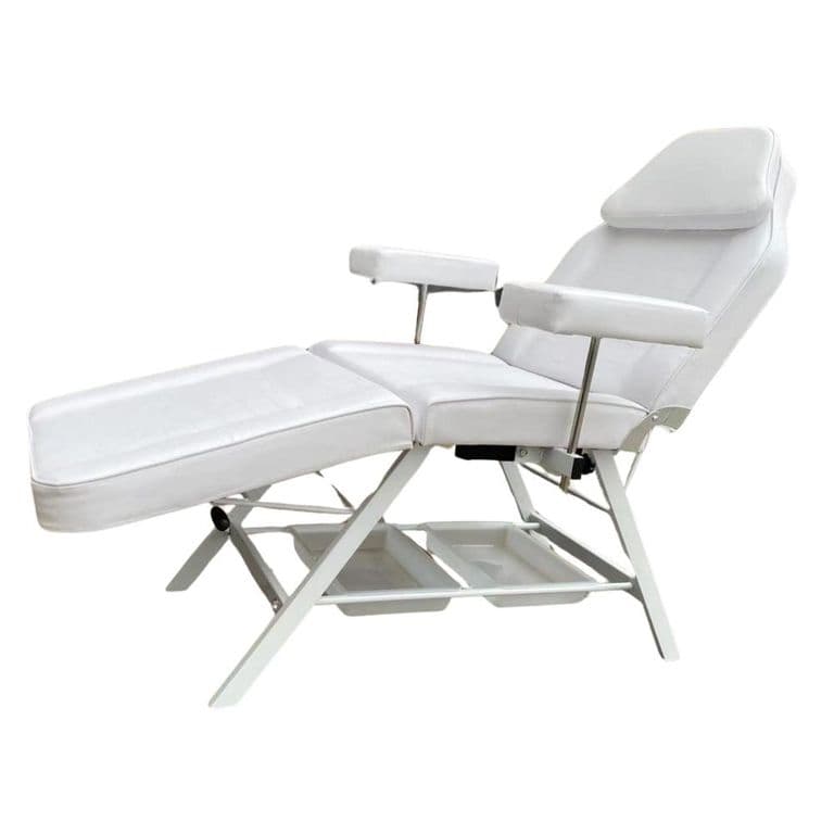 Sillon Camilla Reclinable Tatuajes D5 - Blanco