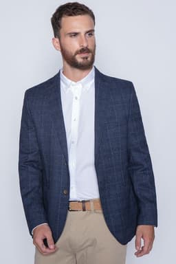 Blazer Checkered Aspen F Azul Azul S