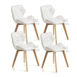 Pack 4 Sillas Mariposa Wood Blanco