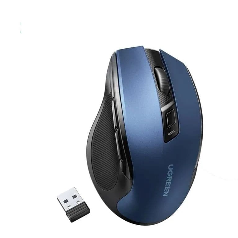 MOUSE INALAMBRICO 24GHZ+ ERGONOMICO AZUL MU006 Azul