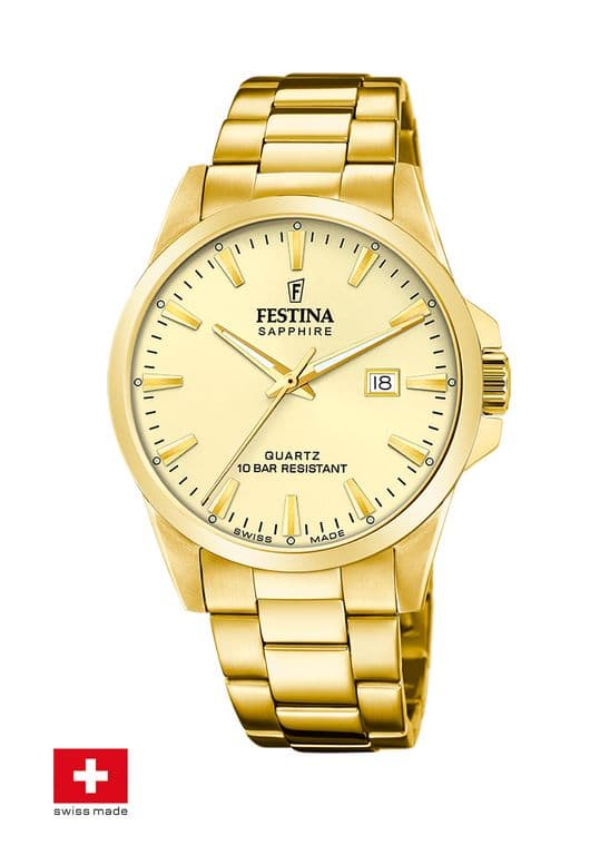 Reloj F20044/4 Dorado Hombre Acero Clasico Dorado TALLA UNICA