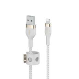 Cable Lightning a USB-A BOOSTCHARGE PRO Flex de 1 m - Blanco