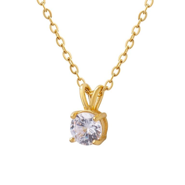 Collar Bano Oro 18k Punto De Luz Dorado TALLA UNICA