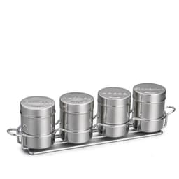 SET 4 ESPOLVOREADORES ACERO INOX CON RACK