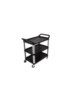 CARRO DE SERVICIO NEGRO 845x430x950 cm