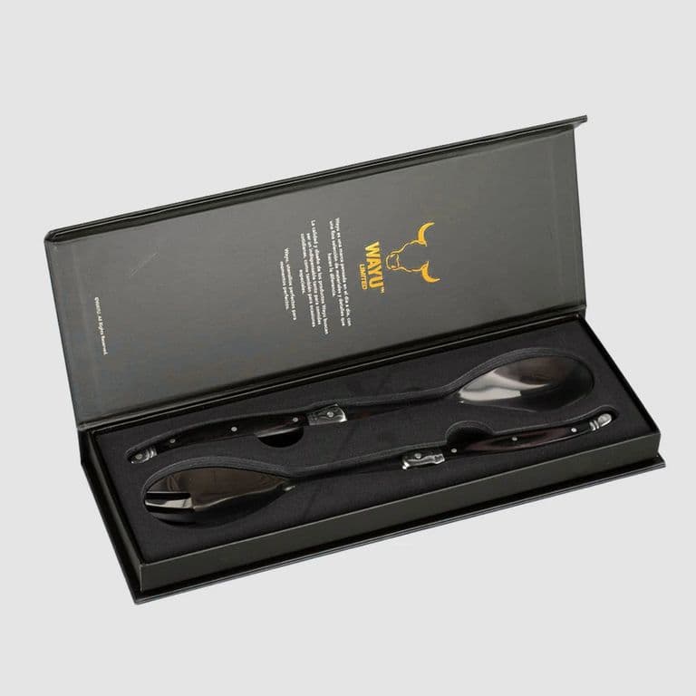 Set 2 Cucharas Para Ensaladas Mango Madera Cocina BBQ