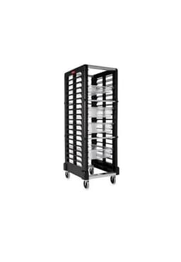 CARRO TRANSPORTA CAJA DE ALIMENTOS Y BANDEJAS NEGRO 3320BK