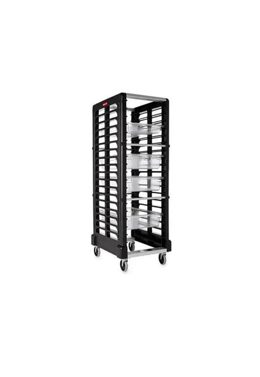 CARRO TRANSPORTA CAJA DE ALIMENTOS Y BANDEJAS NEGRO 3320BK