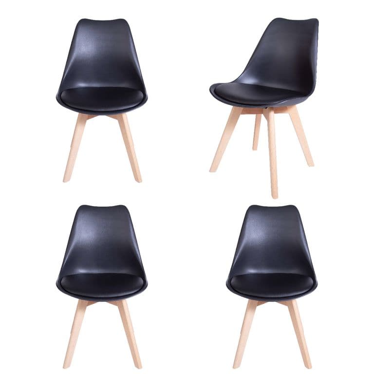 Pack x 4 Sillas Eames Tulip negra