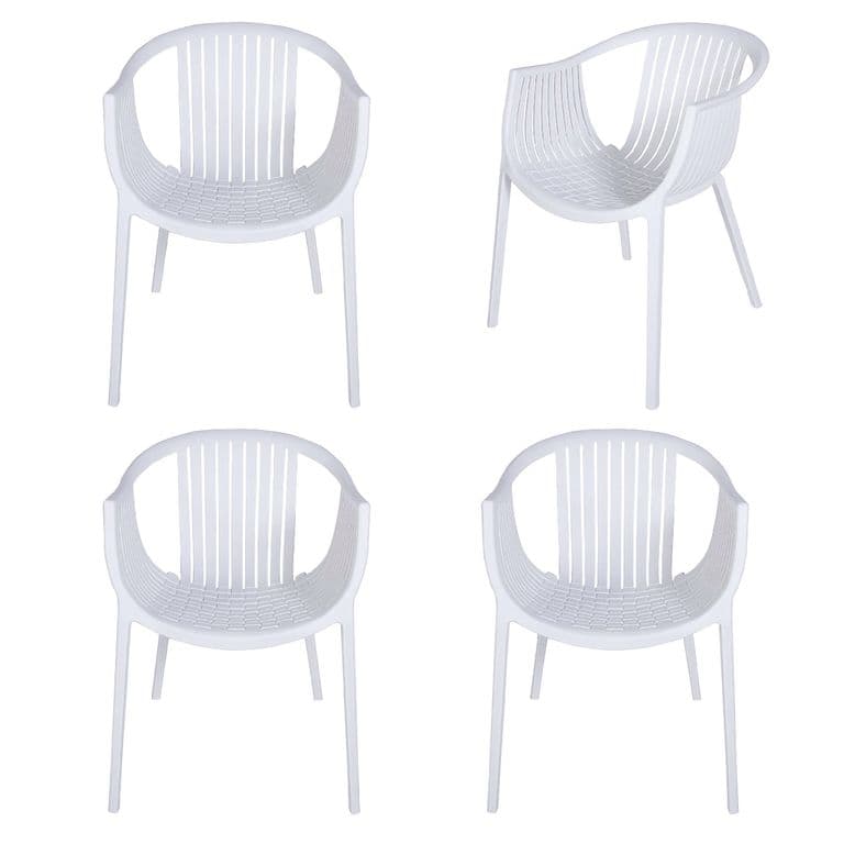 Pack x 4 Silla terraza Blanca