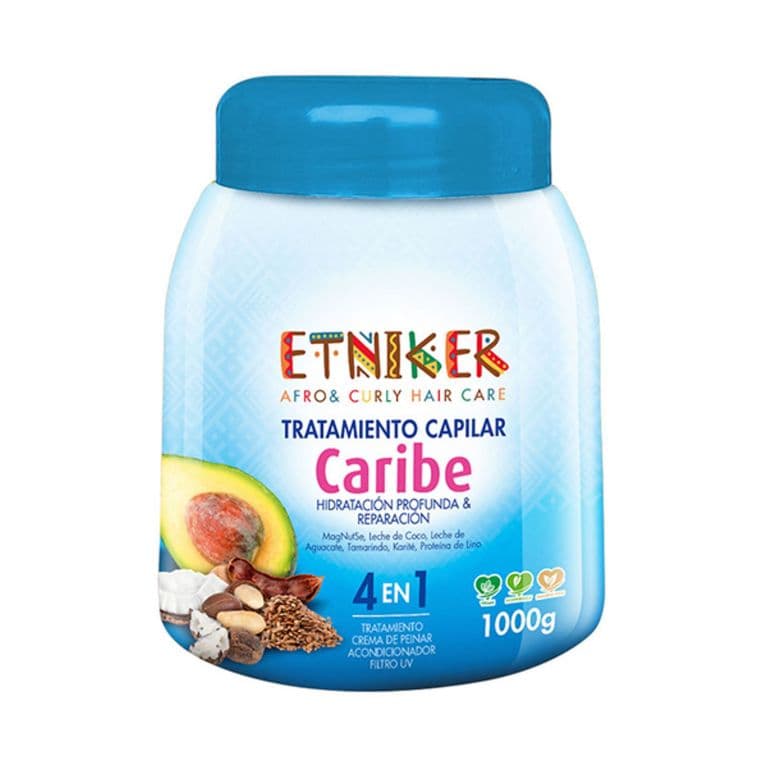 TRATAMIENTO CAPILAR AFRO AND CURLY CARIBE 4 EN 1 DE 1000GR