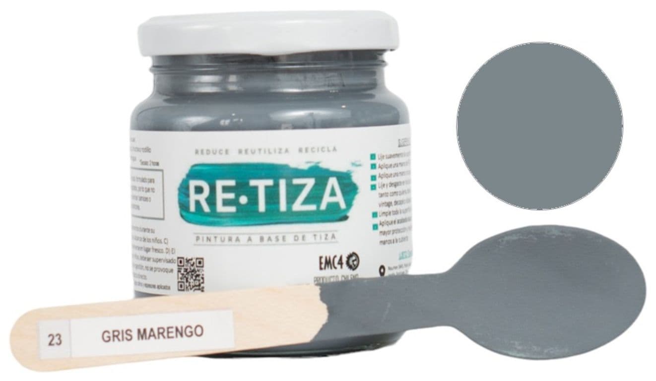 Pintura Tizada/Vintage GRIS MARENGO/TERRAZA 250 grs. Base agua mate