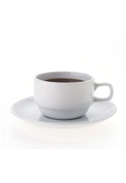 Set De 6 Taza Te 200 Cc Con Platillo Apilable Linea Tower