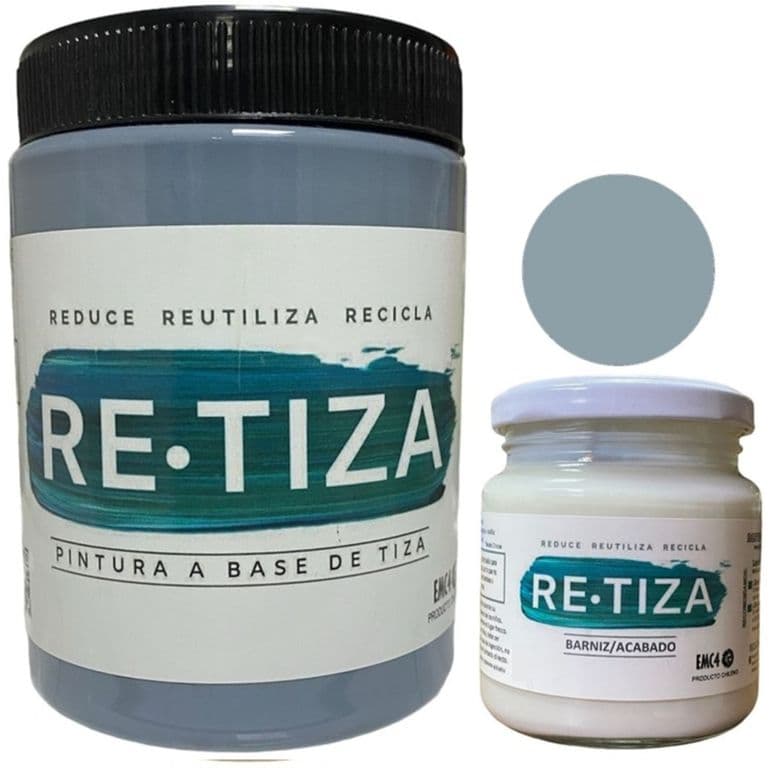 KILO PINTURA GRIS ACERO + ACABADO 240ML