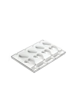 Set De 2 Moldes De Silicona Para Helado De Corazon