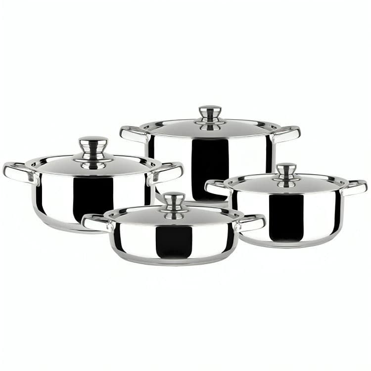 BATERIA COCINA MALAGA INOX 8P ACERO.