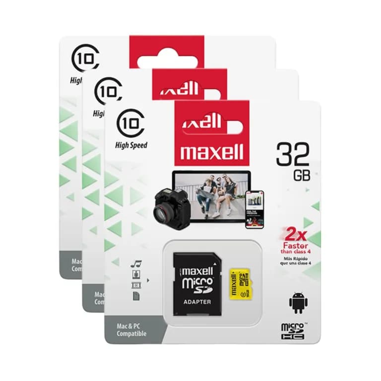 Pack 3 Tarjetas Micro SD 32GB CLASE 10