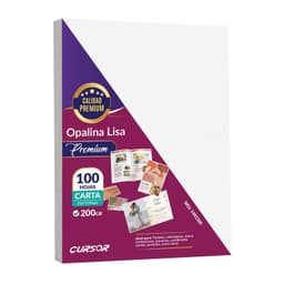 Opalina Lisa Extra Blanca Premium 200g Carta 100H - Blanco
