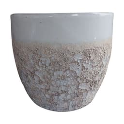 Maceta Seaside 36cm Ovalada Blanco Tropea