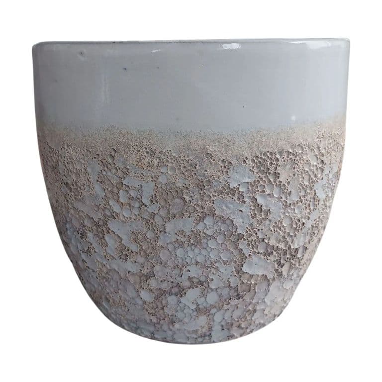Maceta Seaside 36cm Ovalada Blanco Tropea