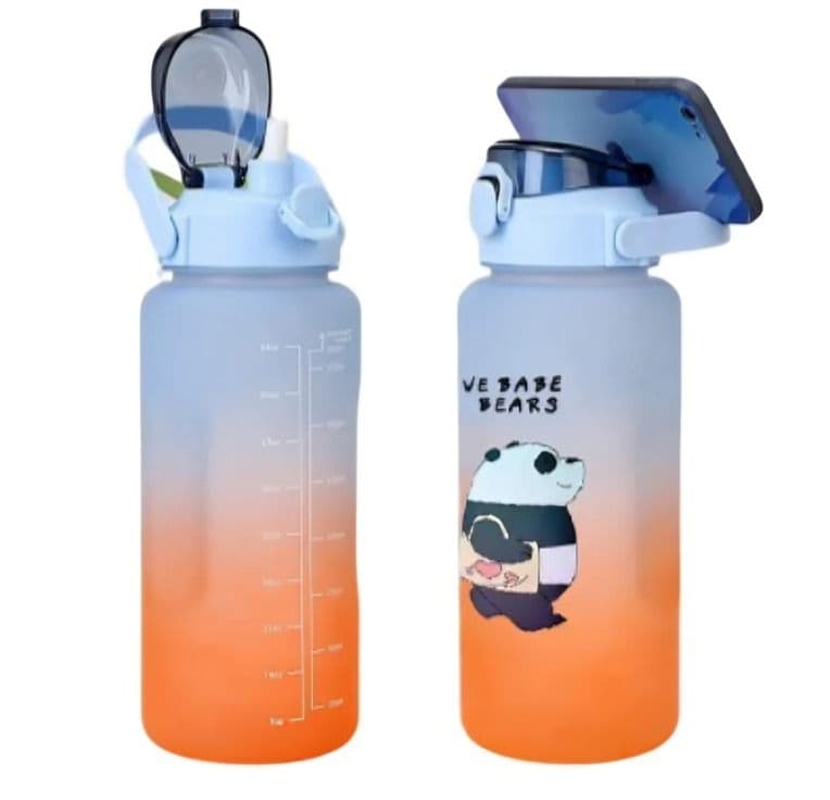 Pack 2 Botellas Agua Motivacional De 2 Litros Y 900ml Osos