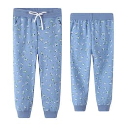 Pantalon Buzo Nina 100% Algodon Azul Azul 2