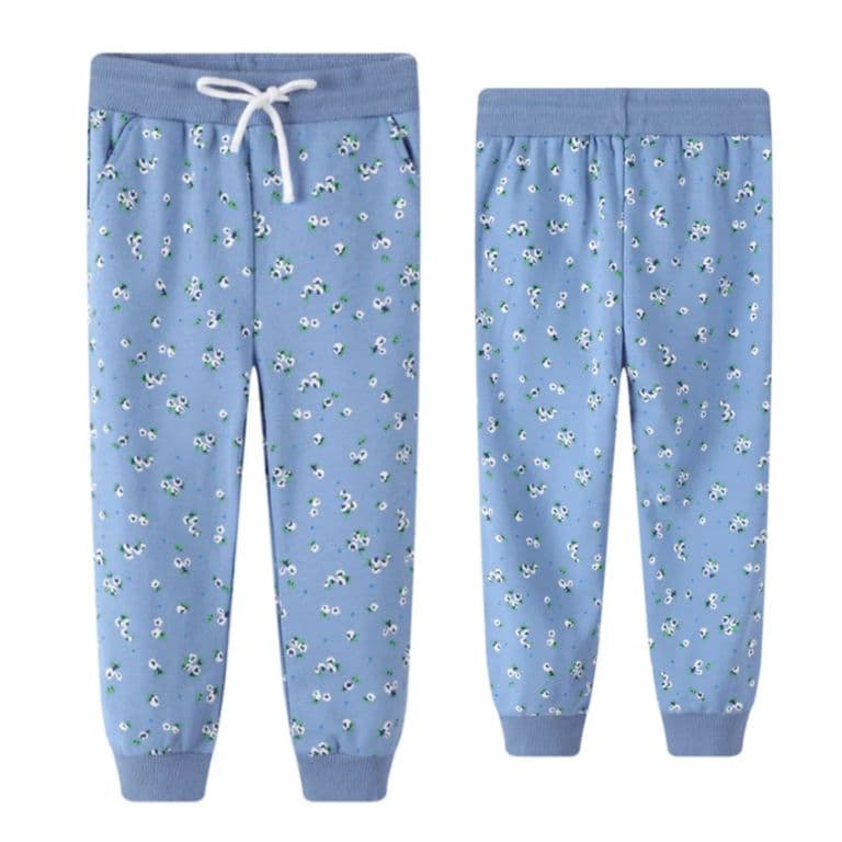 Pantalon Buzo Nina 100% Algodon Azul Azul 2
