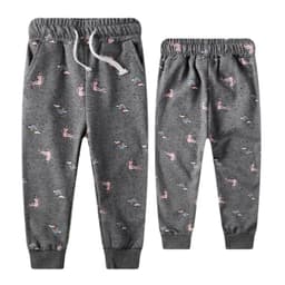 Pantalon Buzo Nina 100% Algodon Unicornios Arcoiris Gris 2