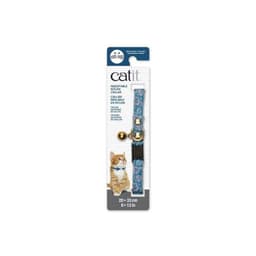 Collar Azul Corazones Gato.-
