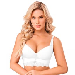 Sosten Ama Espalda Tipo Chaleco Refuerzo bajo el brazo Blanco Blanco 36B