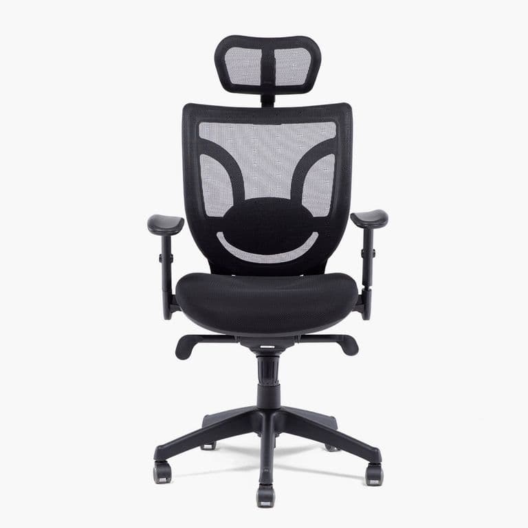 Silla Oficina Black Base Nylon c/cabecero Negro Form Negro