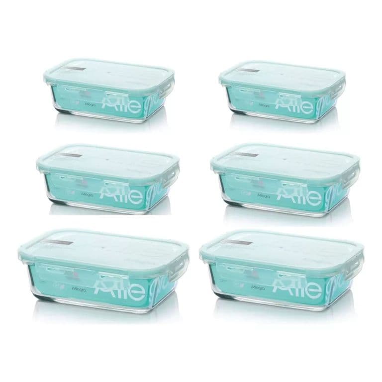 Pack 6 Hermeticos Taper Vidrio Templado Allegra.