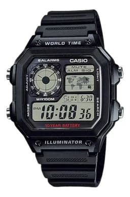 Reloj De Pulsera Ae-1200wh-1bv Negro TALLA UNICA