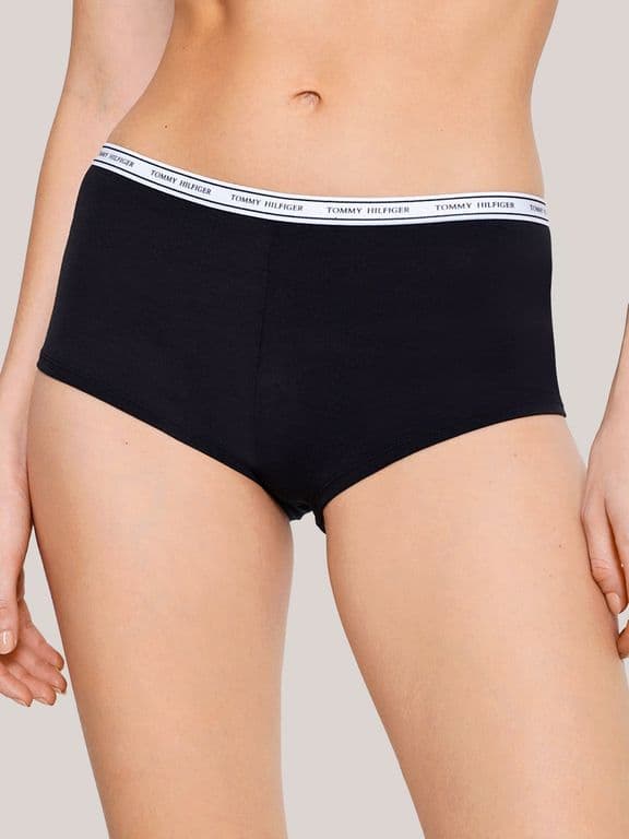 Calzon Boyshort Con Logo Negro Negro S