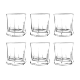 Display 6 Vasos Bajos Modelo Vivaldi 250Ml Para Tragos Agua