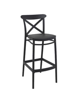 Taburete piso de Bar Danubio 65 cm Polipropileno - Negro
