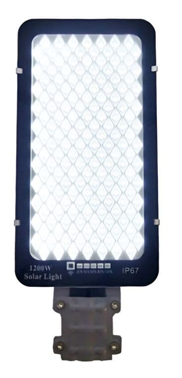 FOCO CON BRAZO SOLAR 1200W 688 LED 1 PLACA METAL