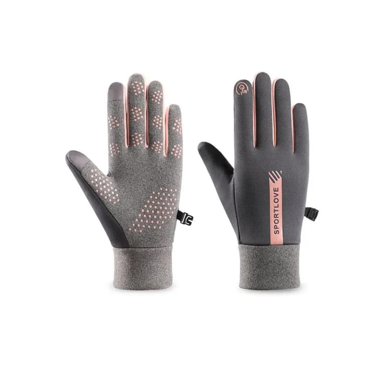 Guantes Impermeables Tactiles Termicos Para Invierno Gris Gris TALLA UNICA