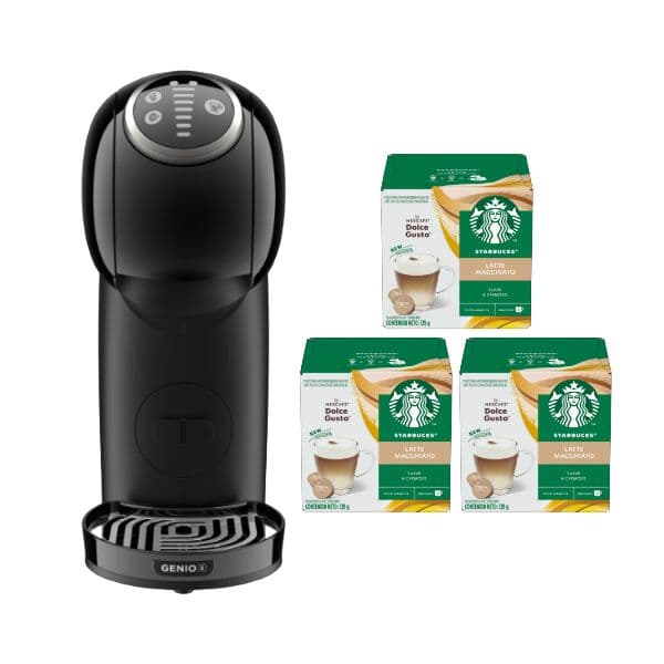 Cafetera Genios + Capsulas Starbucks Latte Macchiato X3cajas