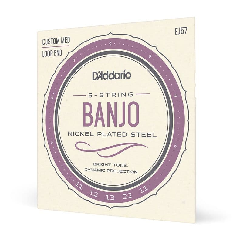 Set de cuerdas Banjo Nickel Custom EJ57 Med