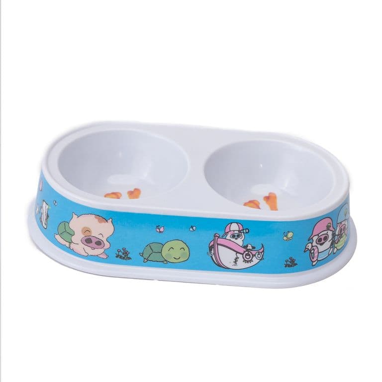Plato Doble Plastico Celeste