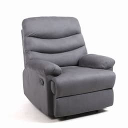 Bergere Reclinable Compacto Austen de Microfibra - Gris