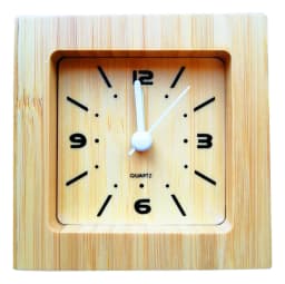 Reloj Despertador Bambu Ecologico - Cafe