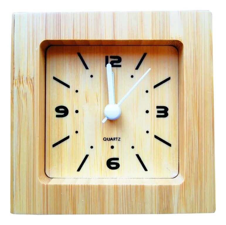 Reloj Despertador Bambu Ecologico - Cafe