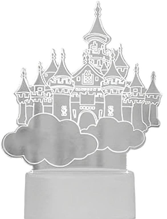 Lampara 3D USB Luz Castillo en el Cielo